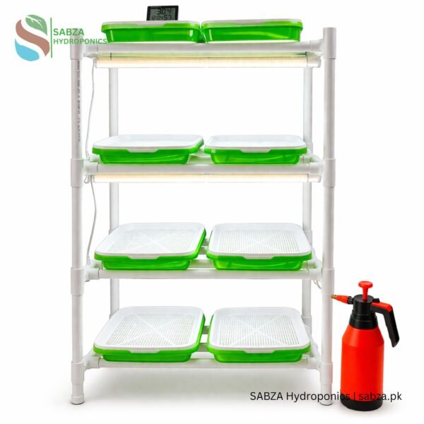 SABZA Microgreens Growing System in Pakistan | Complete 8-Tray Home Kit