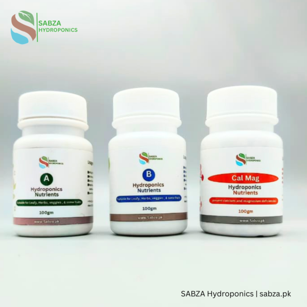 SABZA Hydroponic Nutrients Set (A, B & CalMag)